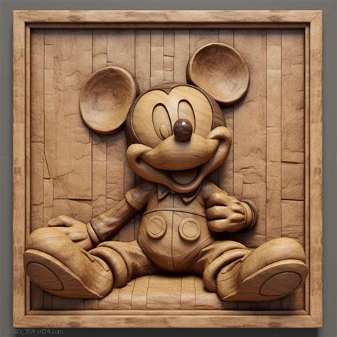 mickey 3d stl for cnc machine 